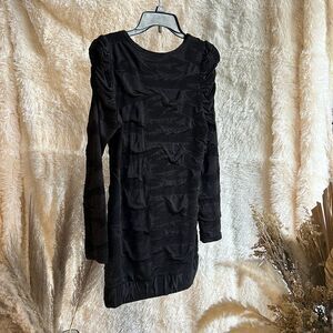 Black long sleeve mini dress Bodycon little black dress women’s size small
